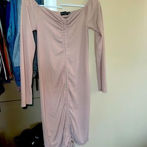New dress never worn tan pinkish color